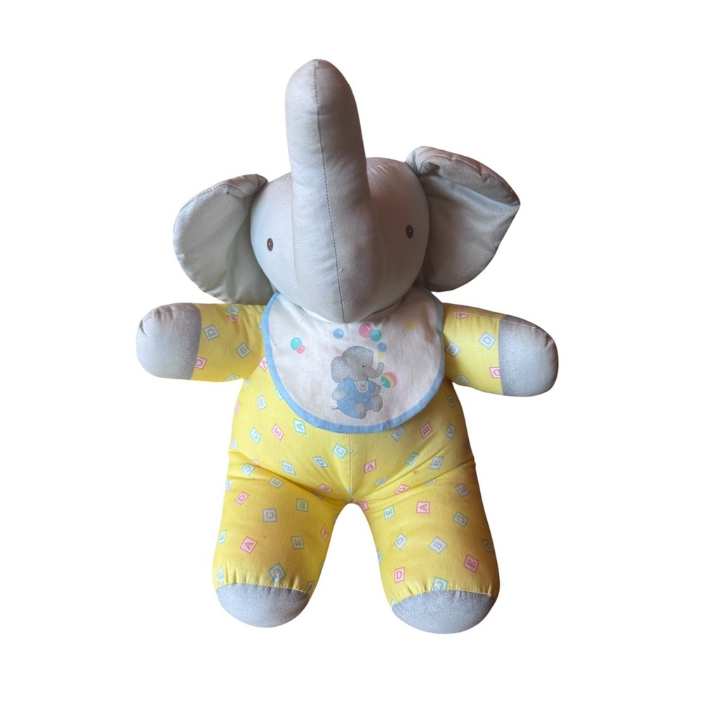 Vintage 1999 Carter's John Lennon Real Love Blue Elephant Plush Baby Toy